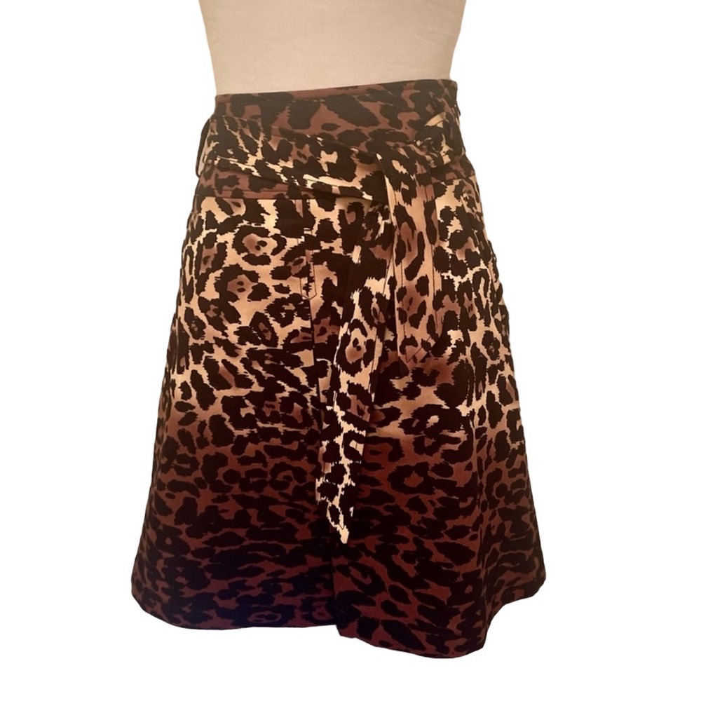 Animal Print A Line Skirt with belt by ETCETERA